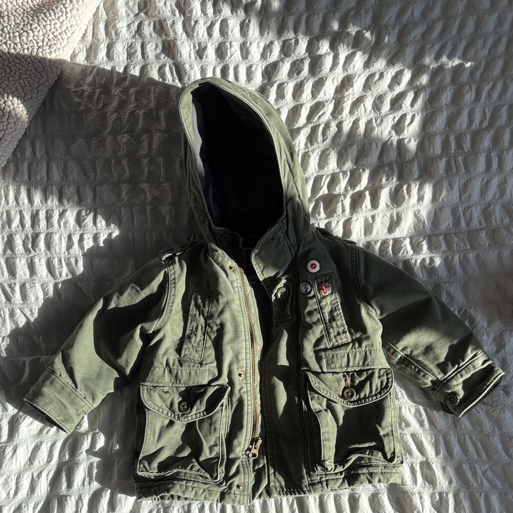 GAP Baby Fleece Jacket in army green